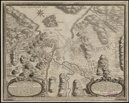 Delineatio oppidi Halldae in Norwegia ab Exell. Dn. Campi Marescallo Comite Laurentio Kagge, d. 21. Ianuar, 1660 obsidione cinctae, sed 23. Febr. eadem liberatae