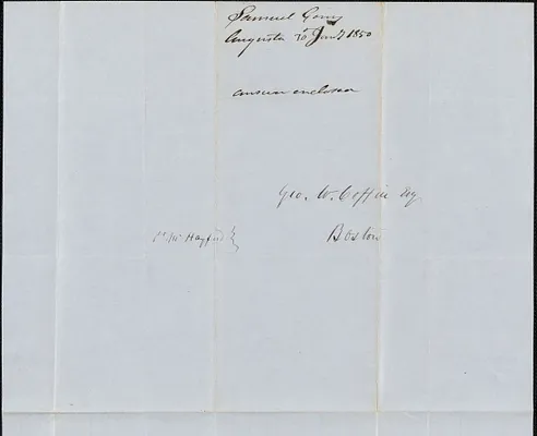 Samuel Cony to George Coffin, 30 January 1850