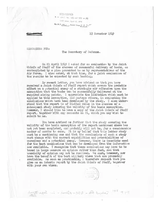 Correspondence Between President Harry S. Truman and Senator Brien McMahon with Related Material