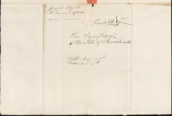 Joseph Wight to the Secretary of the Commonwealth, 27 October 1832