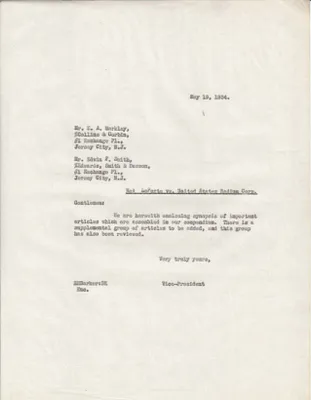 Letters Sent to E.A. Markley, Edwin F. Smith, May 19, 1934