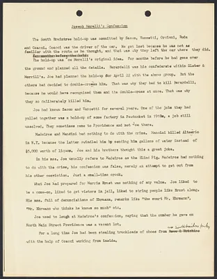 Herbert Brutus Ehrmann Papers, 1906-1970. Sacco-Vanzetti. Correspondence: Apr. 2, 1962 - Jan. 25, 1964. Box 11, Folder 8, Harvard Law School Library, Historical & Special Collections