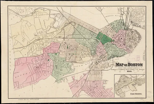 Map of Boston from the latest surveys