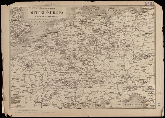Uebersichts-karte von Mittel-Europa und seiner eisenbahnstrassen