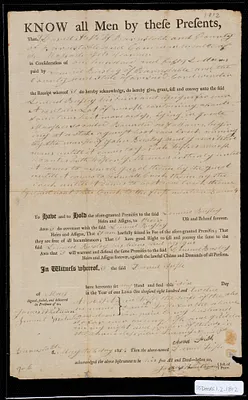 Deed of property in Barnstable sold to Lemuel Bursley of Barnstable by David Fish of Barnstable