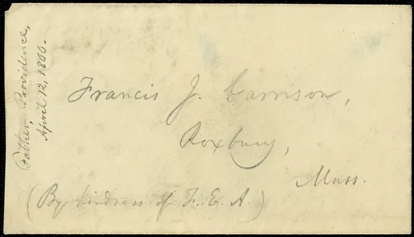 Letter from William Lloyd Garrison, Providence, [R.I.], to Francis Jackson Garrison, Thursday Morning, April 12, 1866