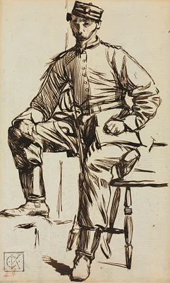 Charles Keene as a Volunteer