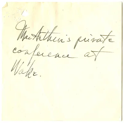 Longhand Note of President Harry S. Truman