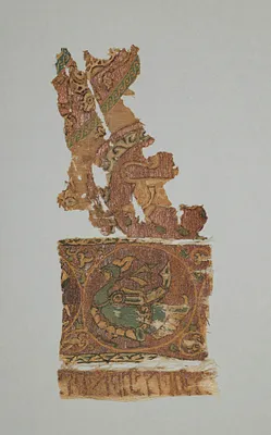 Embroidered border and field of animals in large roundels