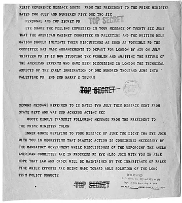 Messages from President Harry S. Truman to Prime Minister Clement Attlee
