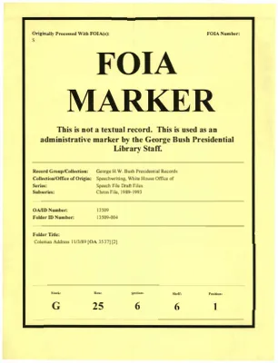 Coleman Address 11/3/89 [OA 3537] [2]