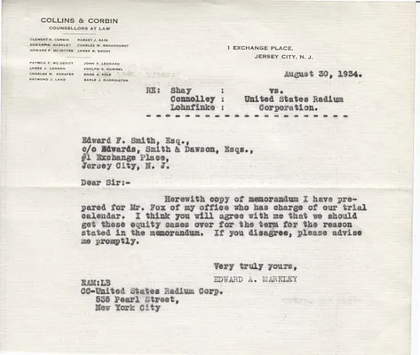 Letters Received to Edward F. Smith [Edwin F. Smith], August 30, 1934