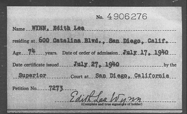 Wynn, Edith Lea - 1940