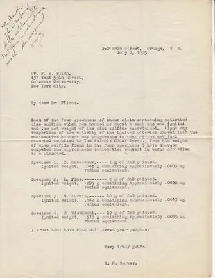 Letters Sent to Dr. F.B. Flinn [Dr. Frederick B. Flinn], July 2, 1925