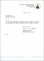 Correspondence: Letter from Catherine A. Offinger (WHOI - Research Assistant Deep Submergence Laboratory) to Mr. Ted Shealy.
