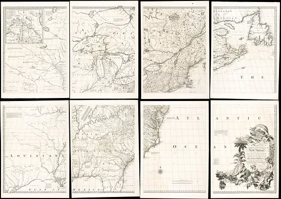 A map of the British and French dominions in North America