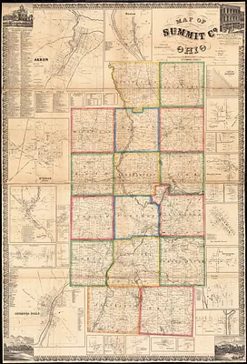 Map of Summit Co., Ohio
