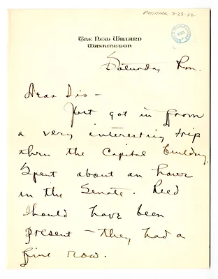 Letter from Fred Wallace to Bess W. Truman