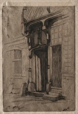 Doorway of an Ancient Convent in the Rue Mirabeau, Bourges