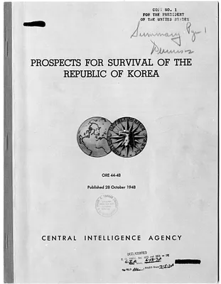 Central Intelligence Agency, Office of Reports and Estimates Report, Number 44-48, Prospects for  Survival of the Republic of Korea