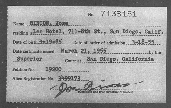Rincon, Jose - 1955