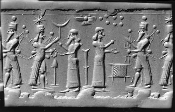 Cylinder Seal with a Cultic Scene