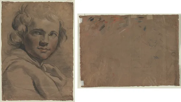 Head of a Young Man (recto) Sketch of a Head (verso)