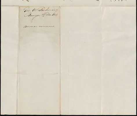 George W. Pickering to George Coffin, 27 December 1849