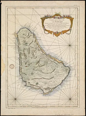 Carte de l'Isle de La Barbade