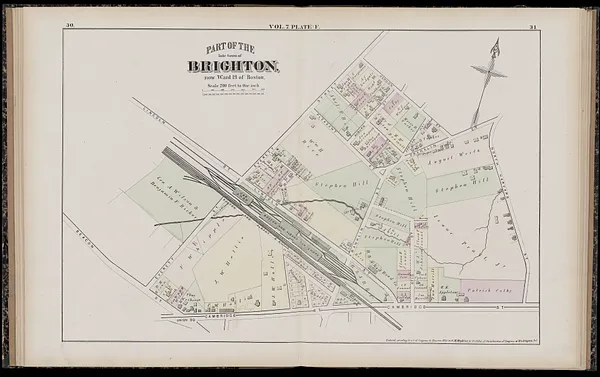 Atlas of Suffolk, county, vol. 7th, late town of Brighton, now ward 19 of Boston, Massachusetts : from actual survey & official records