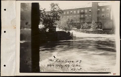Ware Valley Manufacturing Co. Inc., tailrace gage #3, Ware, Mass., Jun. 8, 1928