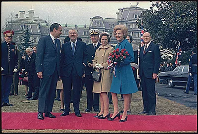 Arrival of Prime Minister Harold P. Wilson of Great Britain at the White House