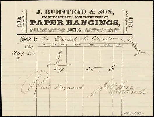 Miscellaneous household receipts
