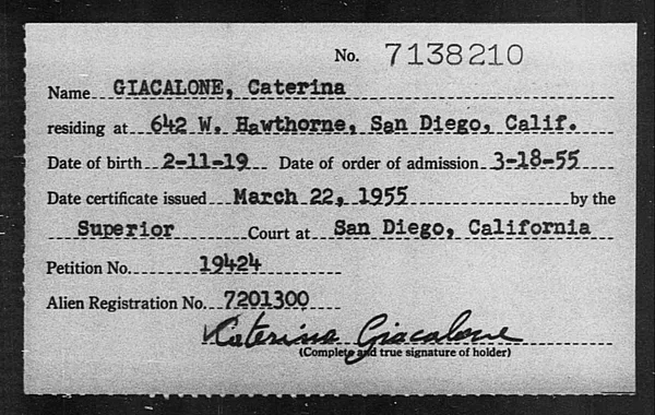 Giacalone, Caterina - 1955