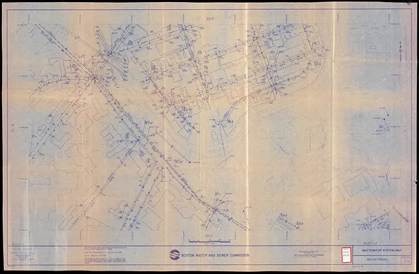Wastewater system map, Boston proper, sheet no. 21h