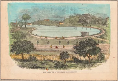 The Old Reservoir, Boylston Street., looking towards Boston