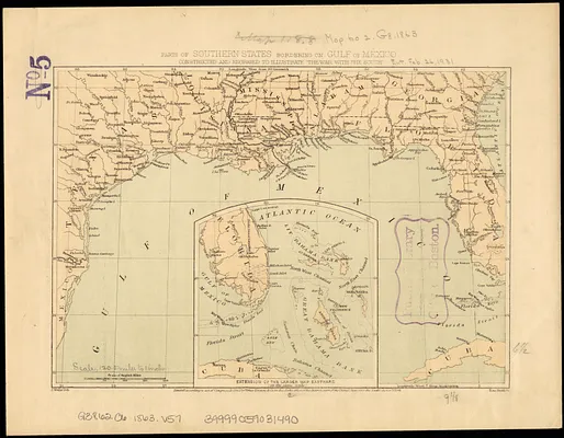 Parts of southern states bordering on Gulf of Mexico