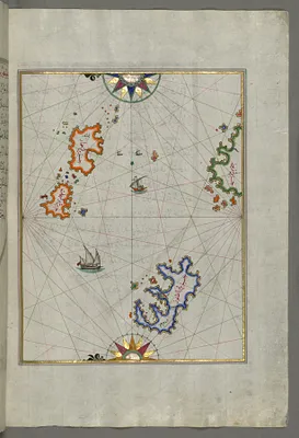 Map of Several Islands of the Eastern Aegean Sea Including: Leros and Patmos