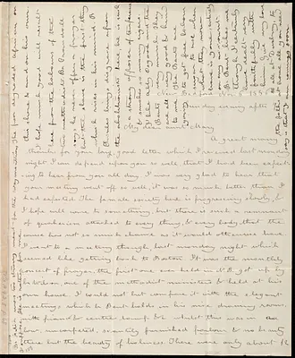Letter from Debora Weston, New Bedford, [Mass.], to Mary Weston, Nov. 6, 1836, Sunday evening after 9