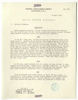 Memorandum, Daily Korean Bulletin