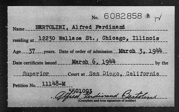 Bertolini, Alfred Ferdinand - 1944
