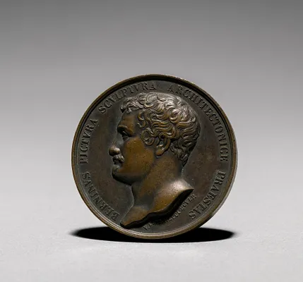 Medal Depicting Gian Lorenzo Bernini (1598-1680) from the Illustrious Men of the Kingdom of the Two Sicilies (obverse)