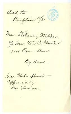 Handwritten Note