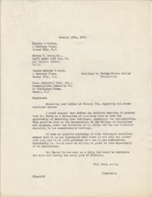 Letters Sent to Burton E. Emory, Chas. Stockdell Gray, January 16, 1931