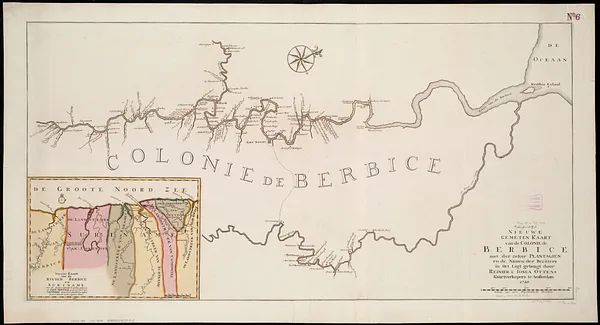 Nieuwe gemeten Kaart van de Colonie de Berbice met der zelver Plantagien en de Namen der Bezitters