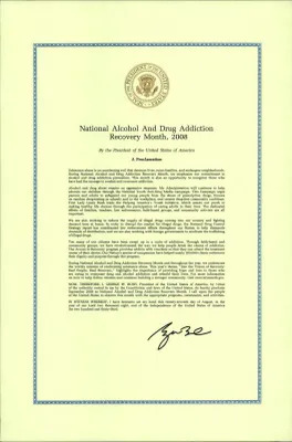 National Alcohol and Drug Addition Recovery Month, September 2008