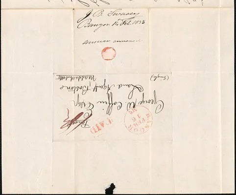 J.B. Swasey to George Coffin, 14 February 1835