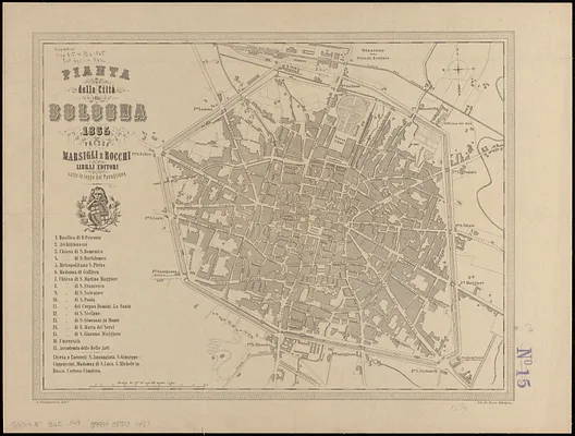 Pianta della città di Bologna