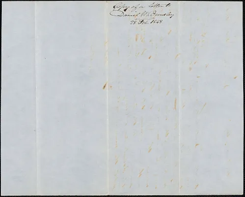 Copy of a letter from George Coffin to Daniel W. Bradley, 28 February 1848