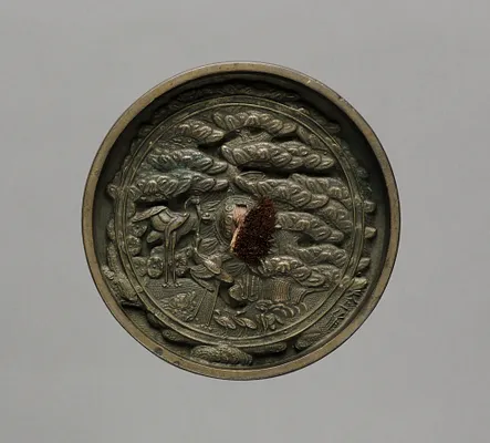 Mirror with Family of Cranes by Pine